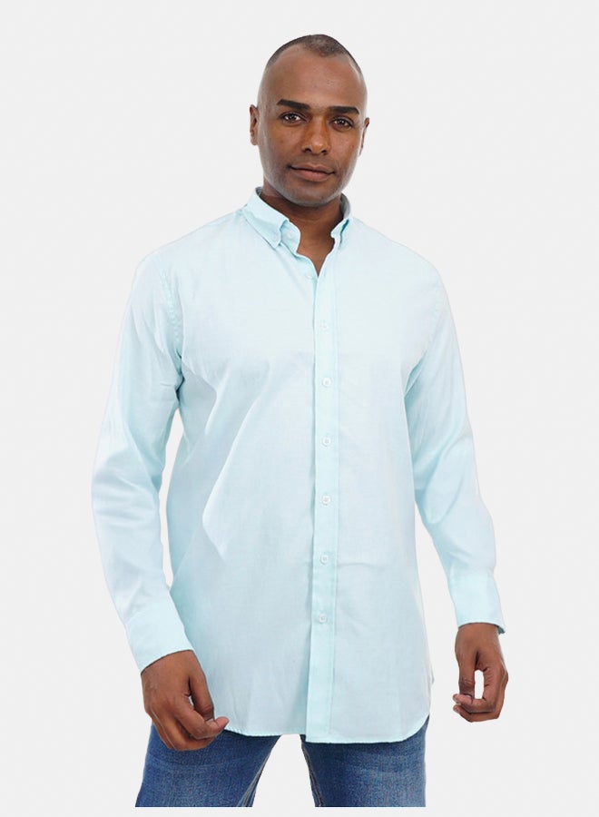 FIRE WOOD FireWood Long Sleeve Shirt  For Men- Aqua - Image 1